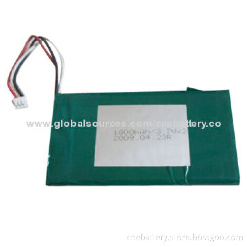 Lithium Polymer Battery with 3.7V, 1,200mAh, Used for Electric Products